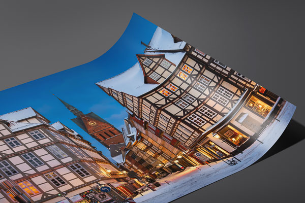 Fine Art Print | Marktkirche and old town of Hannover in winter