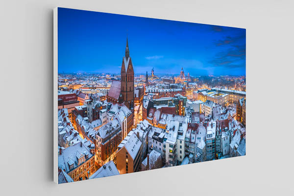 Leinwand | Winterliche Skyline von Hannover