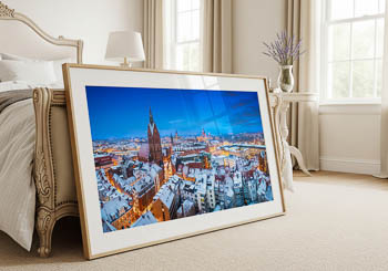 Wandbild | Winterliche Skyline von Hannover