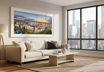 Wandbild | Skyline von Hannover bei Sonnenuntergang