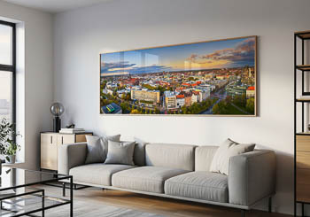 Wall Art | Sunset skyline of Hannover