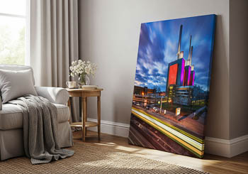 Wall Art | Night at the Linden power station in Hannover