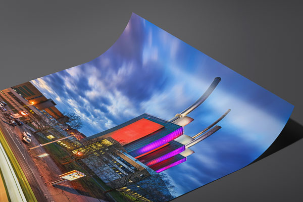 Fine Art Print | Night at the Linden power station in Hannover