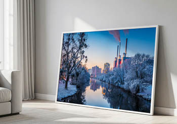 Wandbild | Winterlicher Sonnenaufgang in Hannover
