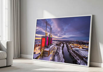 Wandbild | Winterlicher Sonnenuntergang in Hannover