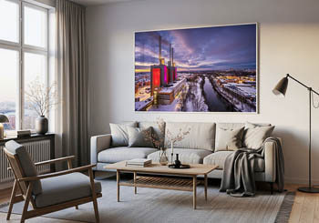 Wandbild | Winterlicher Sonnenuntergang in Hannover