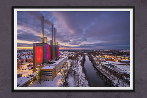 Fine Art Print | Winter sunset in Hannover