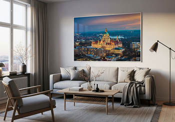 Wall Art | Aerial view of the Town Hall of Hannover