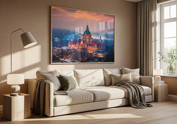 Wall Art | Aerial view of the Town Hall of Hannover