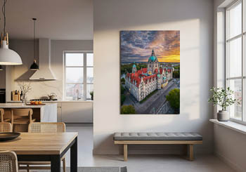 Wall Art | Aerial view of the Town Hall of Hannover