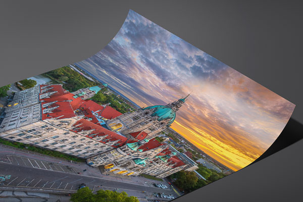 Fine Art Print | Aerial view of the Town Hall of Hannover