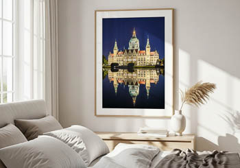 Wandbild | Rathaus von Hannover bei Nacht