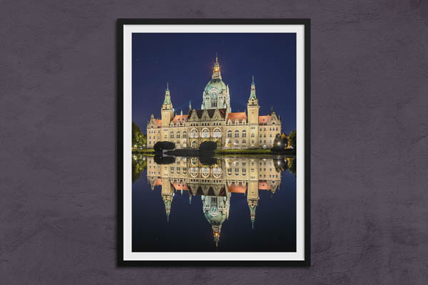 Fine Art Print | Town Hall of Hannover at night