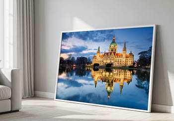 Wandbild | Rathaus von Hannover bei Nacht