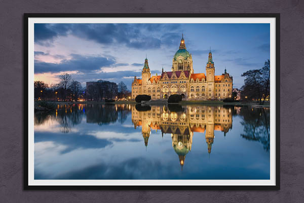 Fine Art Print | Town Hall of Hannover at night