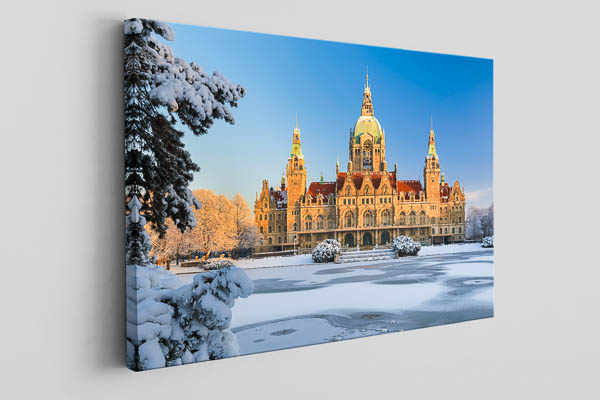 Leinwand | Rathaus von Hannover im Winter