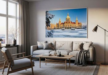 Wall Art | Town Hall of Hannover in winter