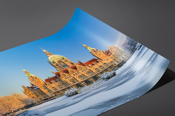 Fine Art Print | Town Hall of Hannover in winter