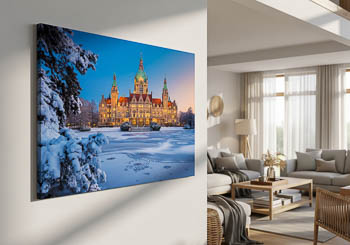 Wandbild | Rathaus von Hannover im Winter