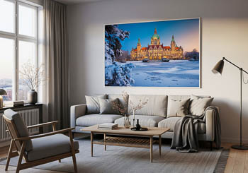 Wandbild | Rathaus von Hannover im Winter