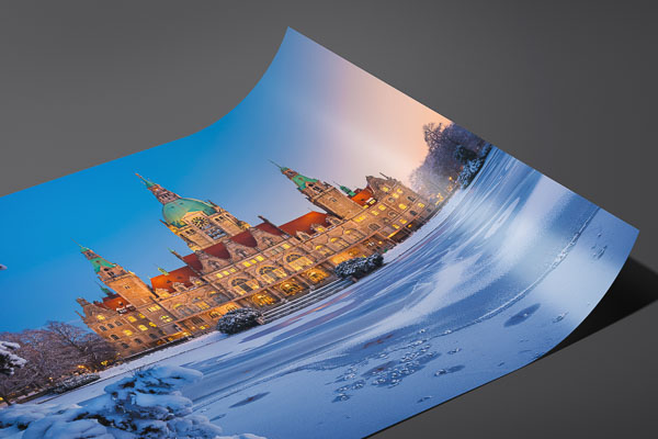 Fine Art Print | Town Hall of Hannover in winter