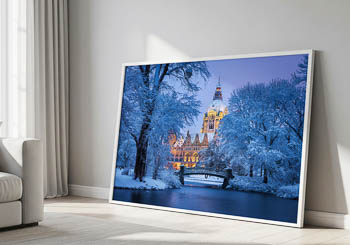 Wandbild | Rathaus von Hannover im Winter
