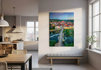 Hannoversch Münden Altstadt bei Nacht | Wandbild Mockup