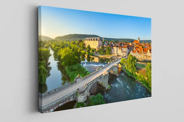 Leinwand | Hannoversch Münden Altstadt Luftaufnahme