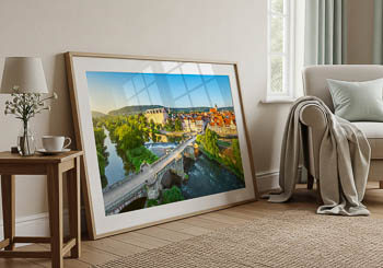 Hannoversch Münden Altstadt Luftaufnahme | Wandbild Mockup