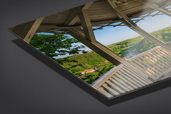 Acrylglas | Aussichtspavillon Hoher Kleef im Harz an einem sonnigen Tag