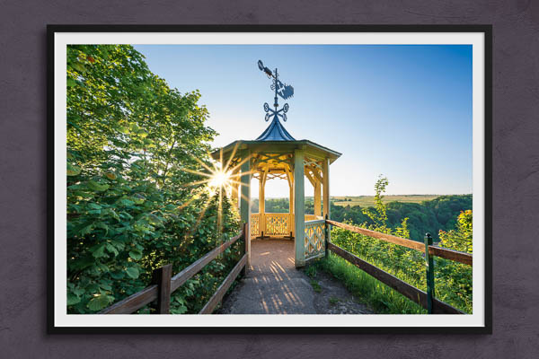 Poster / Kunstdruck | Aussichtspavillon Hoher Kleef im Harz bei Sonnenuntergang