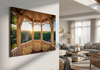 Wall Art | Pavillon Hoher Kleef in Harz at sunset