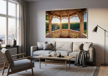 Wall Art | Pavillon Hoher Kleef in Harz at sunset