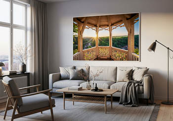 Wall Art | Pavillon Hoher Kleef in Harz at sunset