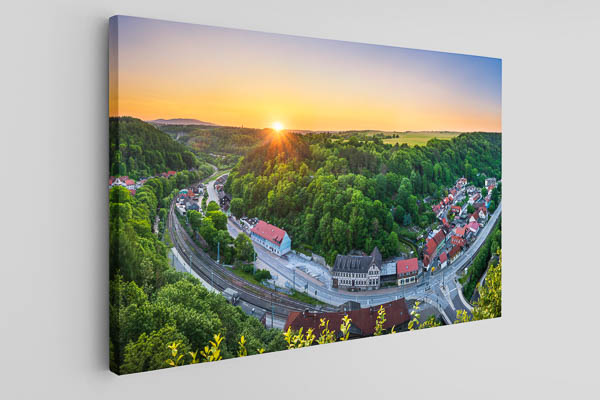 Leinwand | Rübeland im Harz bei Sonnenuntergang