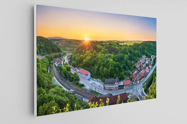 Leinwand | Rübeland im Harz bei Sonnenuntergang