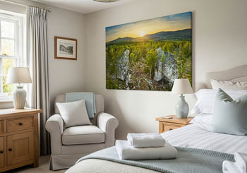 Wall Art | Schnarcherklippen in Harz at sunset