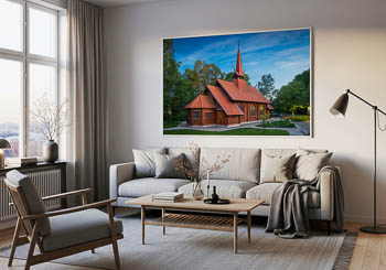 Wandbild | Stabkirche Stiege im Harz