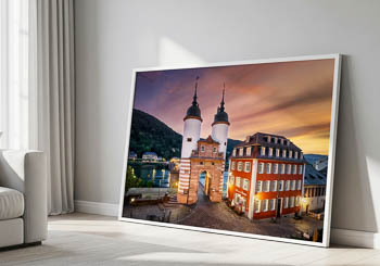 Wall Art | Sunrise at the old bridge in Heidelberg