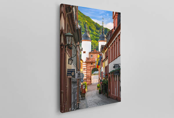 Canvas | Old town and bridge gate in Heidelberg