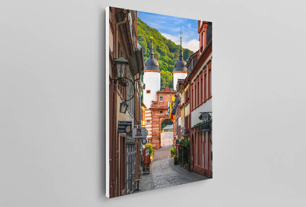 Canvas | Old town and bridge gate in Heidelberg