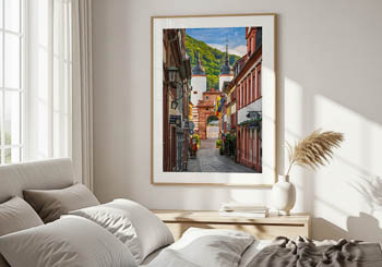 Wall Art | Old town and bridge gate in Heidelberg
