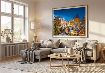 Wandbild | Weihnachtsmarkt in Hildesheim