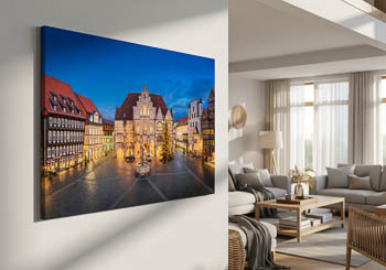 Wall Art | Market square and Town Hall of Hildesheim