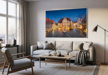 Wandbild | Marktplatz und Rathaus von Hildesheim