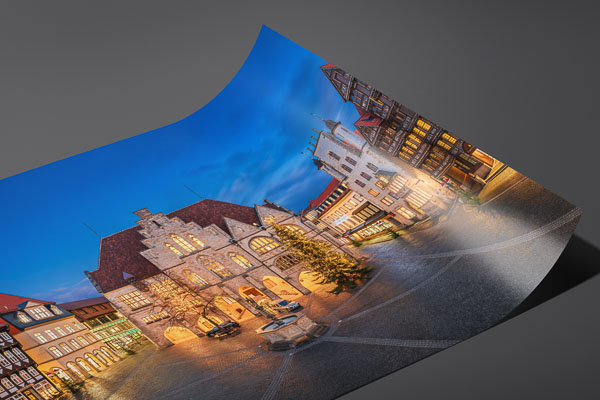 Fine Art Print | Market square and Town Hall of Hildesheim