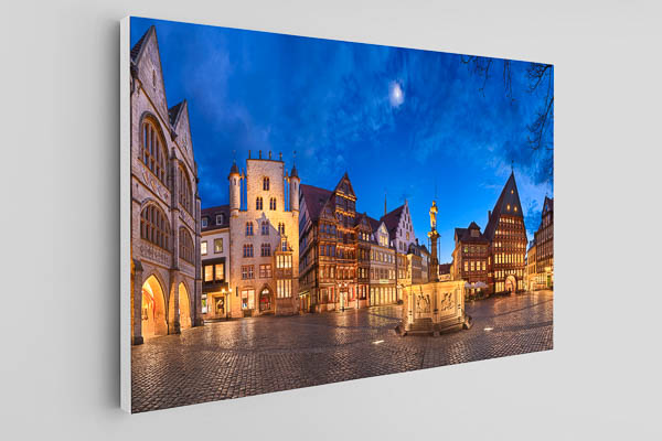 Canvas - Panorama of the market square of Hildesheim