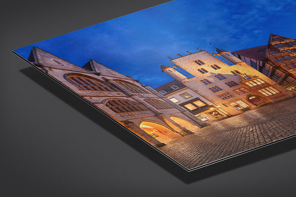 Metal Print | Panorama of the market square of Hildesheim