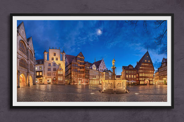 Fine Art Print | Panorama of the market square of Hildesheim