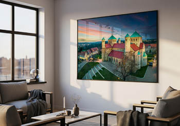 Wall Art | Michaeliskirche in Hildesheim during sunset